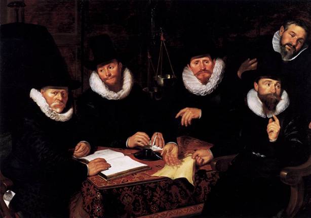 Five Regents of the Groot-Kramergild  1622  Werner van den Valckert   1580-1627      Staatlich Museen zu Berlin